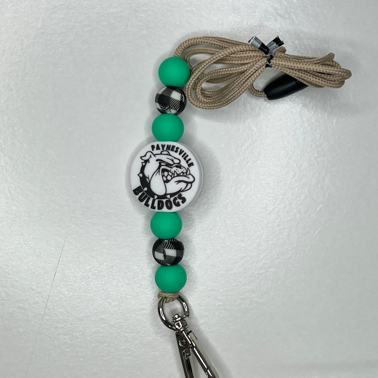 Buffalo Plaid Bulldog Lanyard